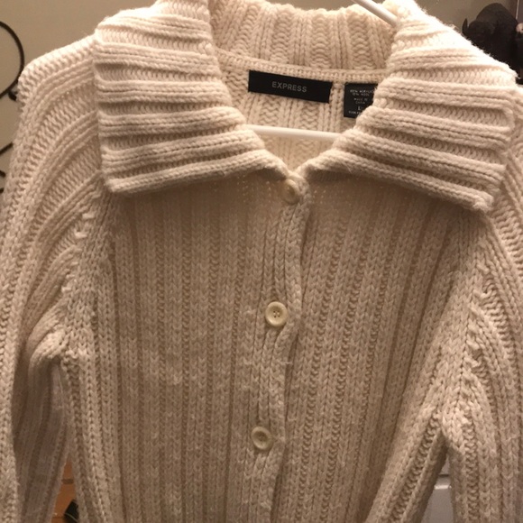 Express long button up wool cardigan - Picture 3 of 6